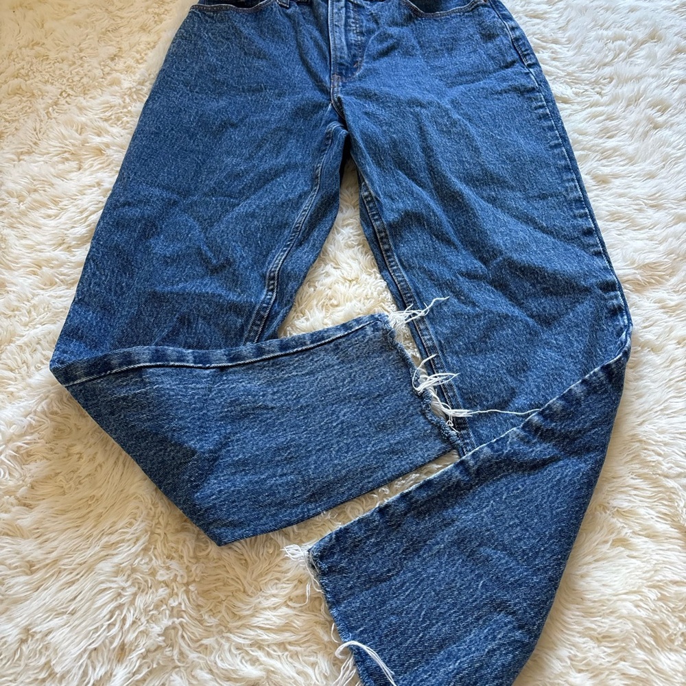 Abercrombie & Fitch Dark Blue High-Rise Skinny Jeans - Picture 4 of 9